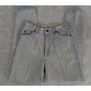Lee Vintage Womens 11 MED High Waist Mom Jeans 100% Cotton Light Wash Tapered